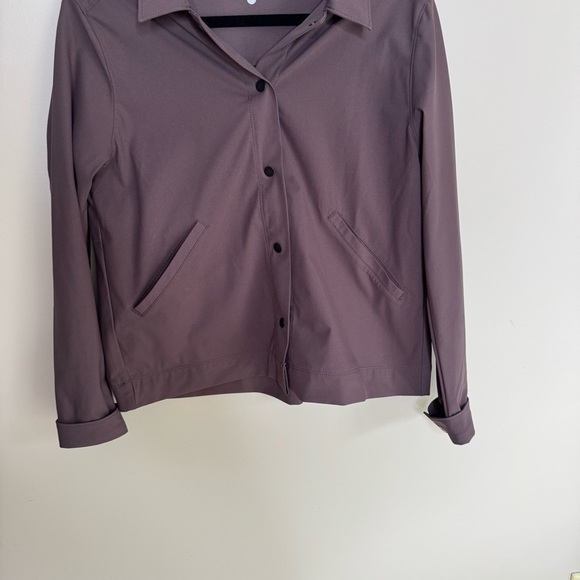 Qor purple light weight button front jacket small - Picture 3 of 10